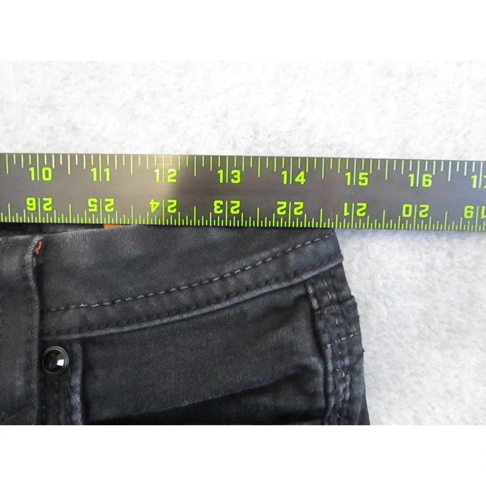 Rock Revival Jeans Womens 25 Black Betty Easy Skinny Embroidered Y2K - Picture 8 of 12